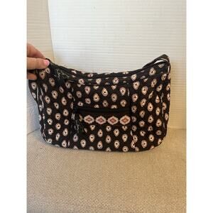 Vera Bradley Black Red Paisley Shoulder Hand Bag Purse